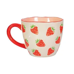 TAZA CON FRESAS PARA ACOMPAÑAR LA LECTURA