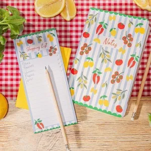 CUADERNO MEDITERRANEO TAMAÑO A5 CON RECETA DE PASTA INCLUIDA
