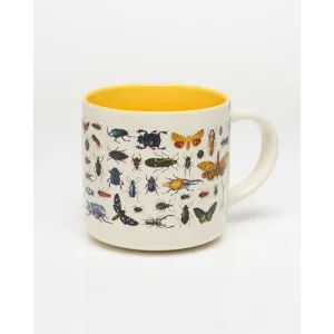 TAZA CERAMICA INSECTOS Y MARIPOSAS 430 ML