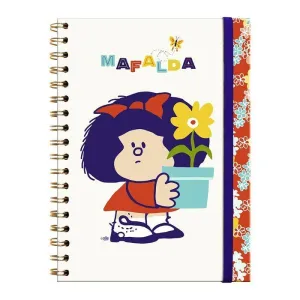 LIBRETA TAPA DURA XL ESPIRAL - MAFALDA MACETA