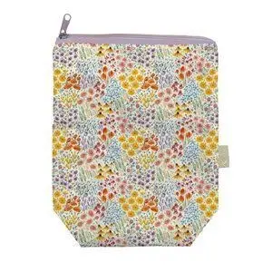 FUNDA DE LIBRO CON ZIP DE FLORES