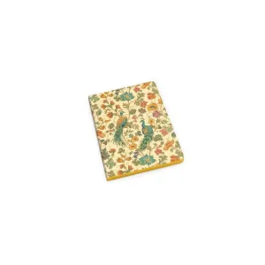 CUADERNO FLORENTINO PAVO REAL A6 CON BORDE DORADO BY KARTOS