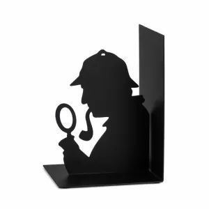 SUJETA LIBROS METALICO NEGRO SHERLOCK 1 PIEZA