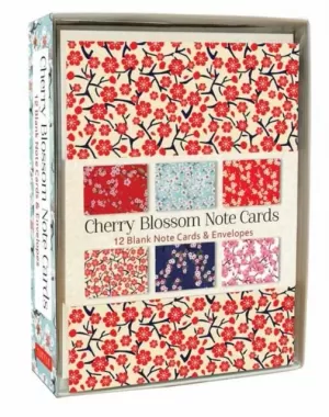 CHERRY BLOSSOM NOTE CARDS: 12 BLANK NOTE CARDS & ENVELOPES (4 X 6 INCH CARDS IN A BOX)