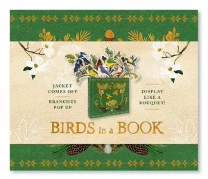 BIRDS IN A BOOK - JACKET COMES OFF - BRANCHES POP UP - DISPLAY LIKE A BOUQUET! (