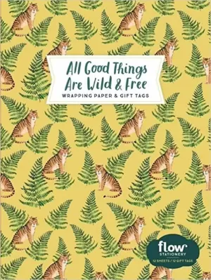 ALL GOOD THINGS ARE WILD AND FREE WRAPPING PAPER AND GIFT TAGS (FLOW)