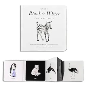 BABY'S BLACK AND WHITE CONTRAST BOOK: HIGH-CONTRAST ART FOR VISUAL STIMULATION AT TUMMY TIME (OUR LITTLE ADVENTURES SERIES)