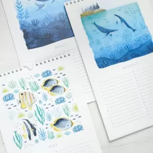 CALENDARIO PERPETUO BIRTHDAY CALENDAR OCEAN NATHALIE OUEDERNI