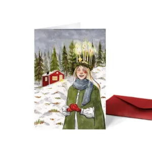 LÁMINA DÍPTICO SANTA LUCIA CON SOBRE DE CARILLUSTRATION