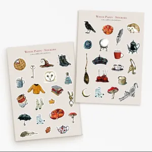 SET DE PEGATINAS WITCH PARTY DE CARILLUSTRATION