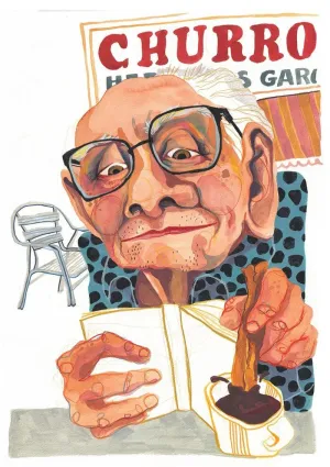 LÁMINA PRINT CHURRERO LECTOR DE ILU ROS EN A4