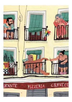 LÁMINA PRINT DE MADRID II DE ILU ROS EN A4