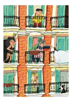 LÁMINA PRINT MADRID IV DE ILU ROS EN A4