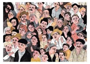 LÁMINA PRINT PUEBLO DE ILU ROS EN A3