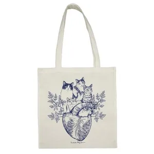 BOLSA DE TELA CATS HEART DE LAURA AGUSTI
