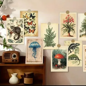 POSTAL DE NATURALEZA Y ANIMALES VINTAGE  10X14CM