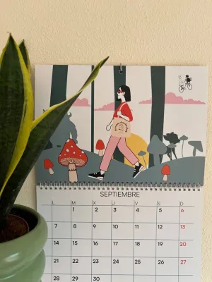 CALENDARIO ILUSTRADO 2026 DE LA NIÑA BOWIE
