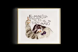 LÁMINA SE ES FEMINISTA TODO EL AÑO A3 JUDIT MIAU