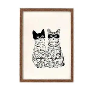 LÁMINA PRINT A5 LAURA AGUSTI - TWO CATS