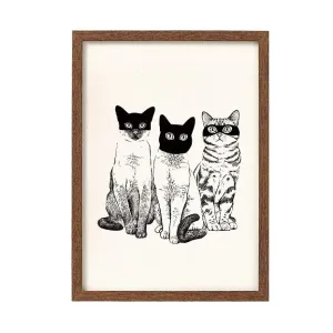 LÁMINA PRINT THREE CATS A5 DE LAURA AGUSTI