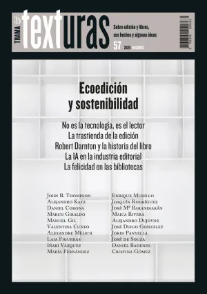 TEXTURAS 57: ECOEDICIÓN Y SOSTENIBILIDAD